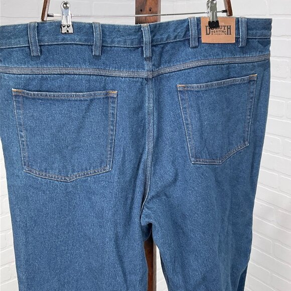 Duluth Jeans Men 46x30 ACT 44x27 Blue Gusset Cotton Flannel‎ Lined Heavy Chore - Picture 3 of 11
